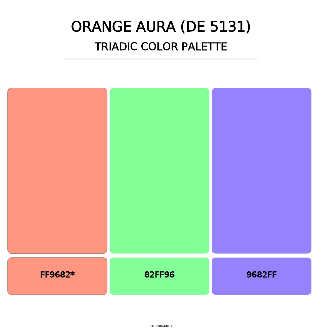 Orange Aura (DE 5131) - Triadic Color Palette