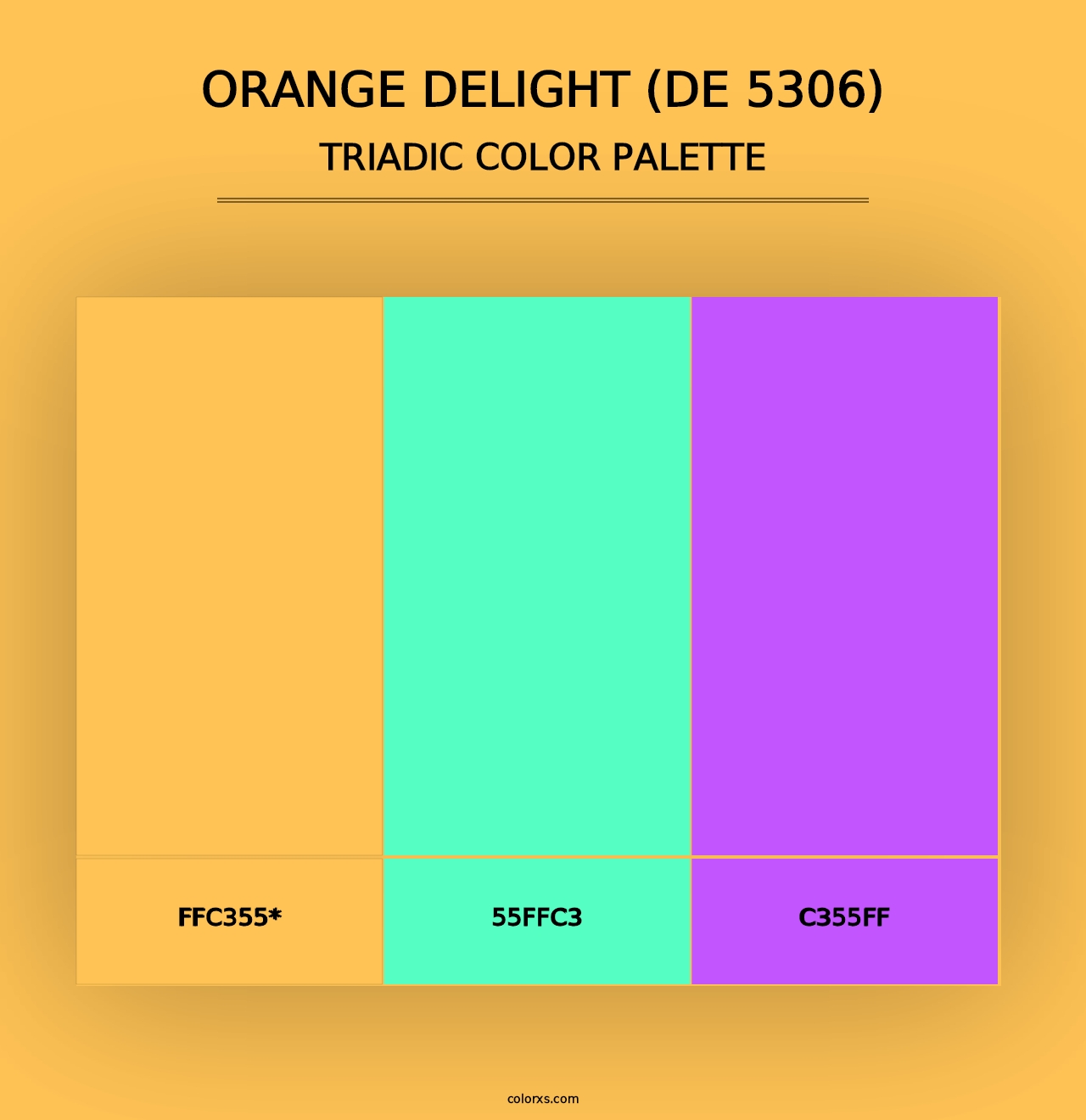 Orange Delight (DE 5306) - Triadic Color Palette