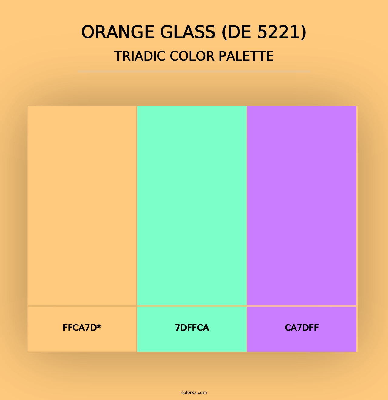 Orange Glass (DE 5221) - Triadic Color Palette