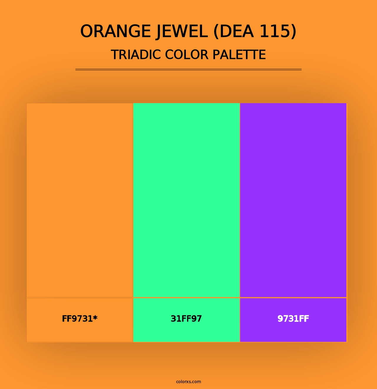 Orange Jewel (DEA 115) - Triadic Color Palette