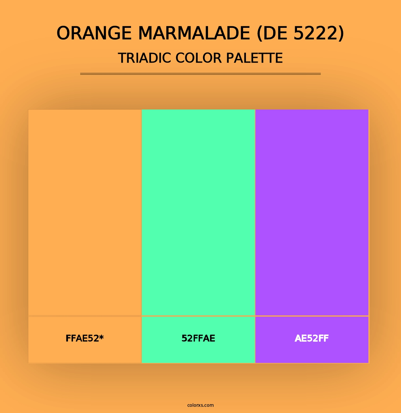 Orange Marmalade (DE 5222) - Triadic Color Palette