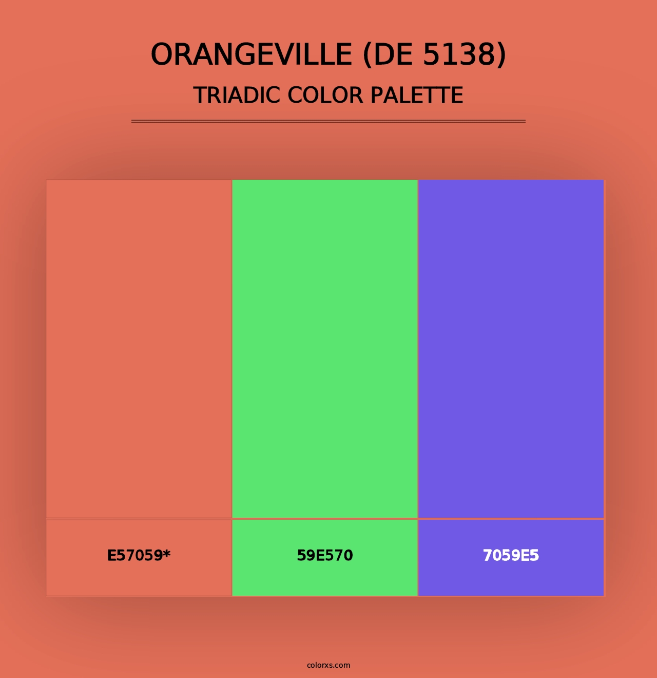 Orangeville (DE 5138) - Triadic Color Palette