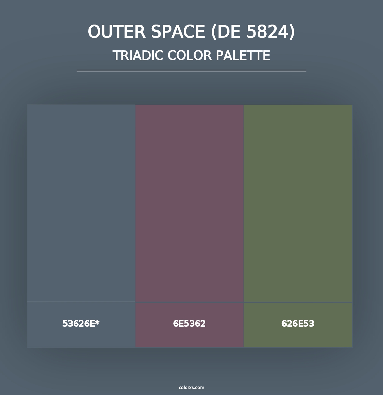 Outer Space (DE 5824) - Triadic Color Palette