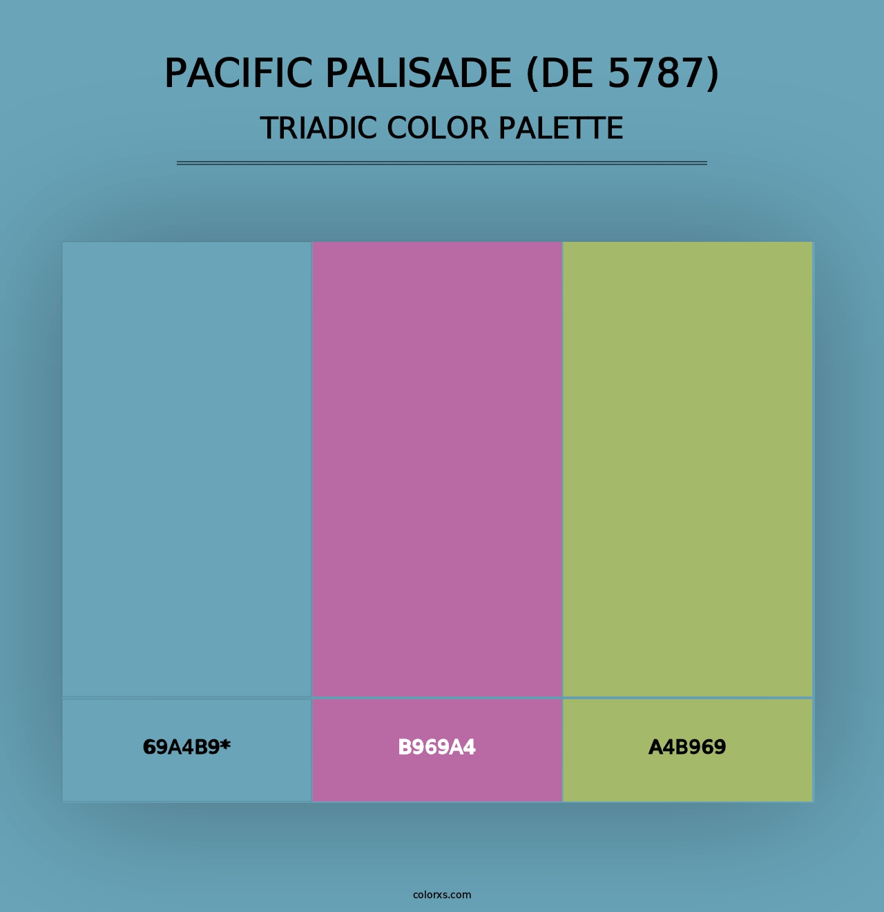 Pacific Palisade (DE 5787) - Triadic Color Palette