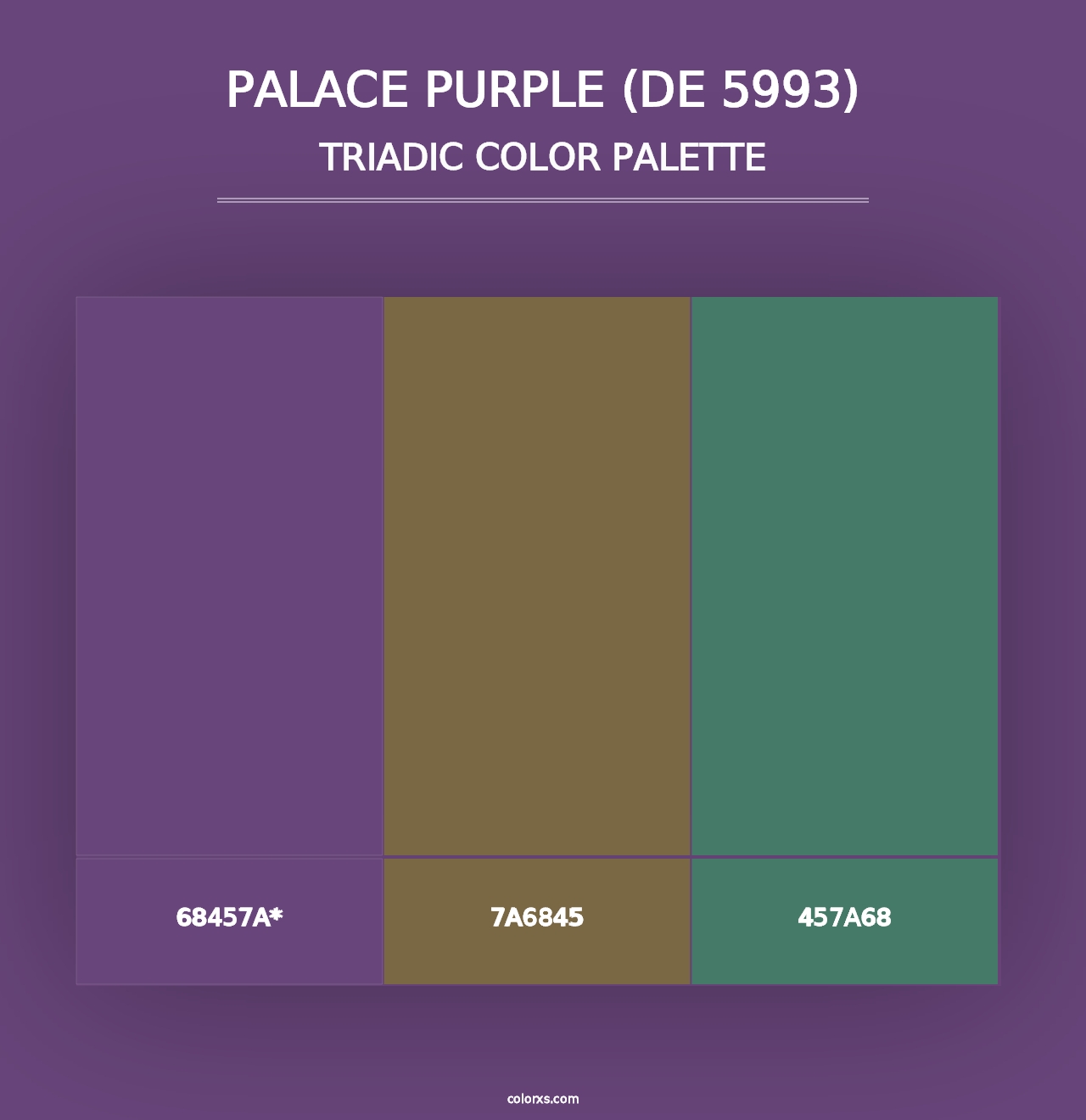 Palace Purple (DE 5993) - Triadic Color Palette