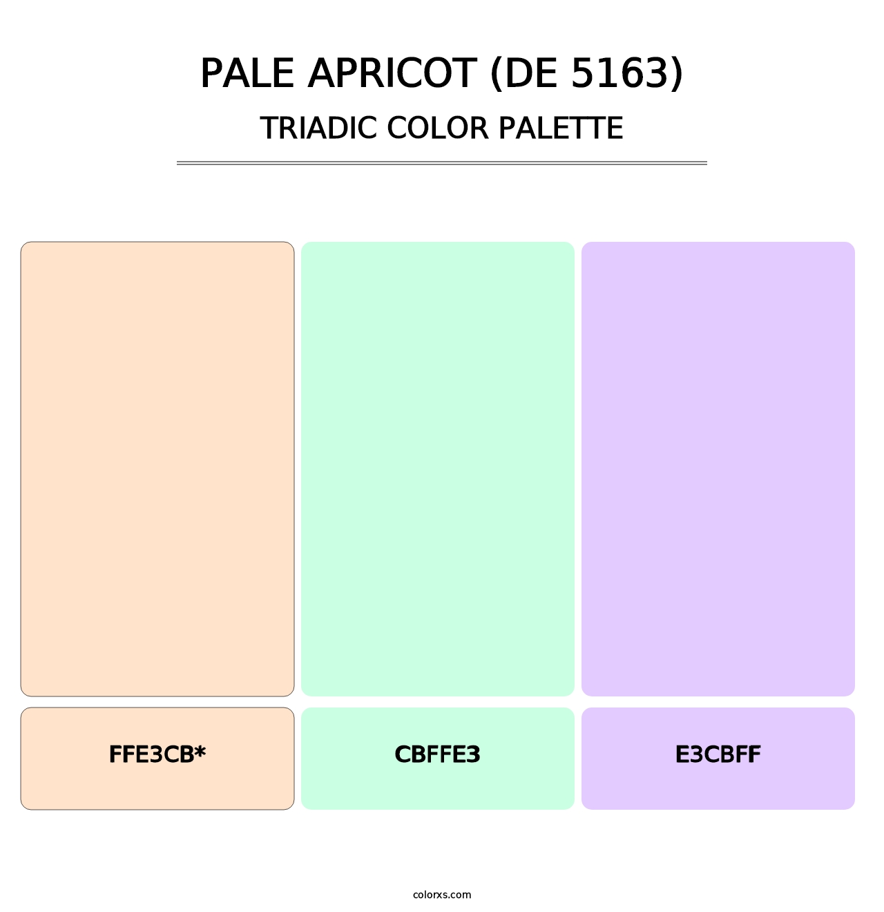 Pale Apricot (DE 5163) - Triadic Color Palette