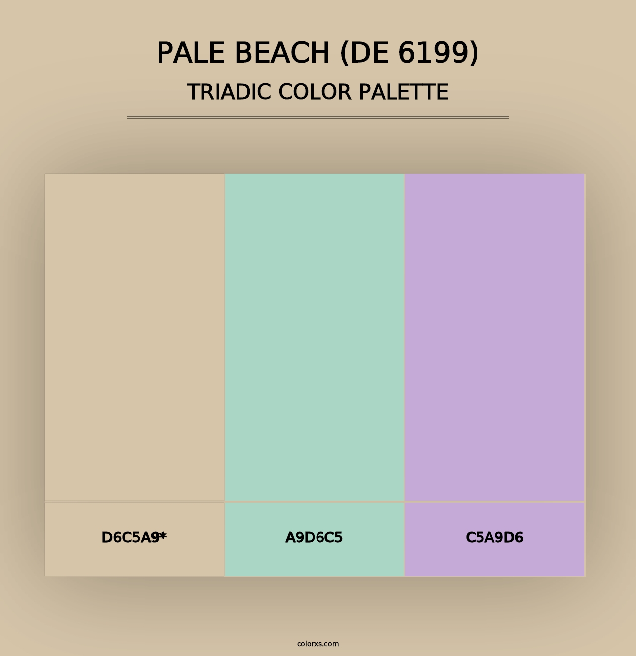 Pale Beach (DE 6199) - Triadic Color Palette