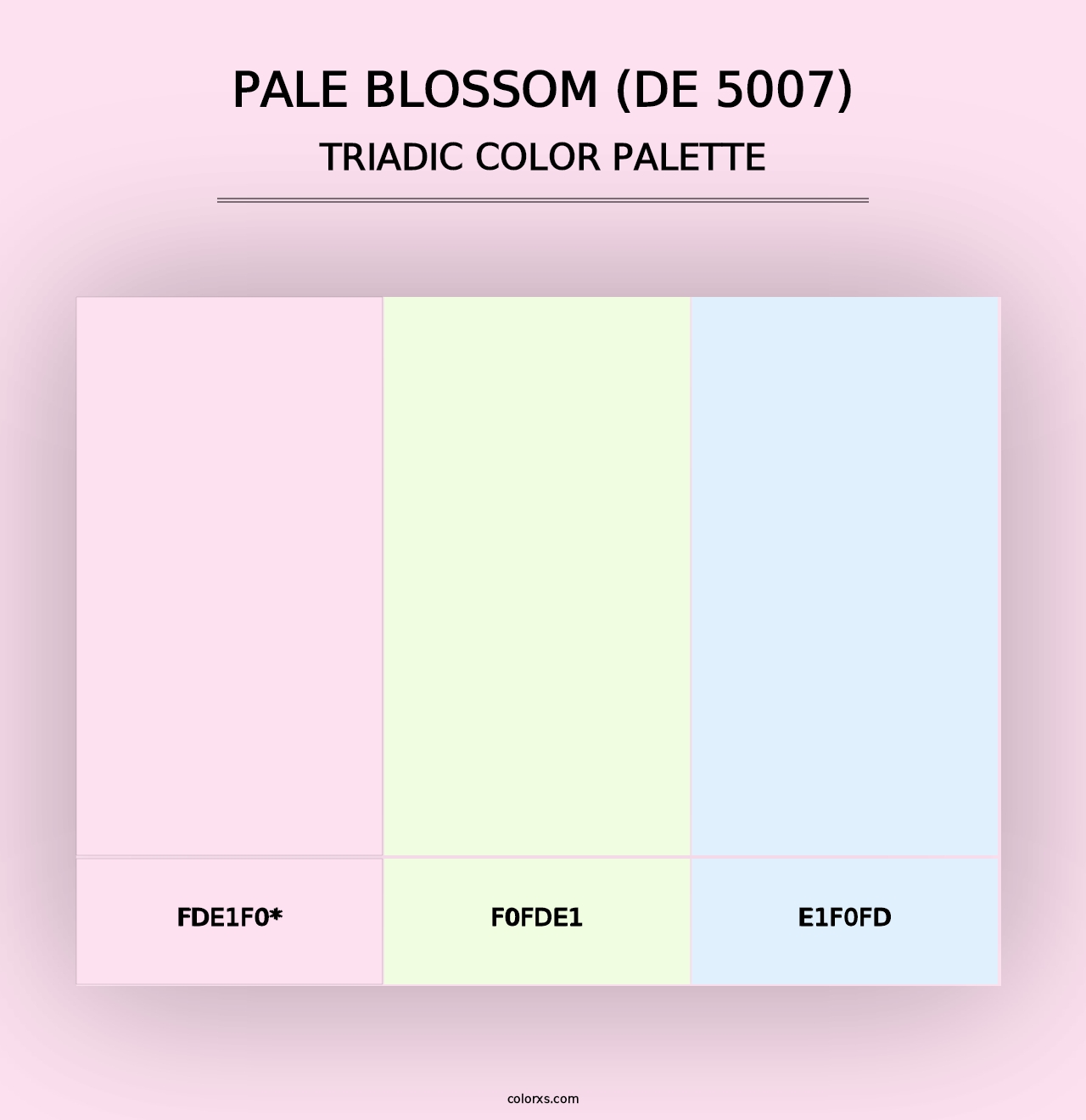 Pale Blossom (DE 5007) - Triadic Color Palette