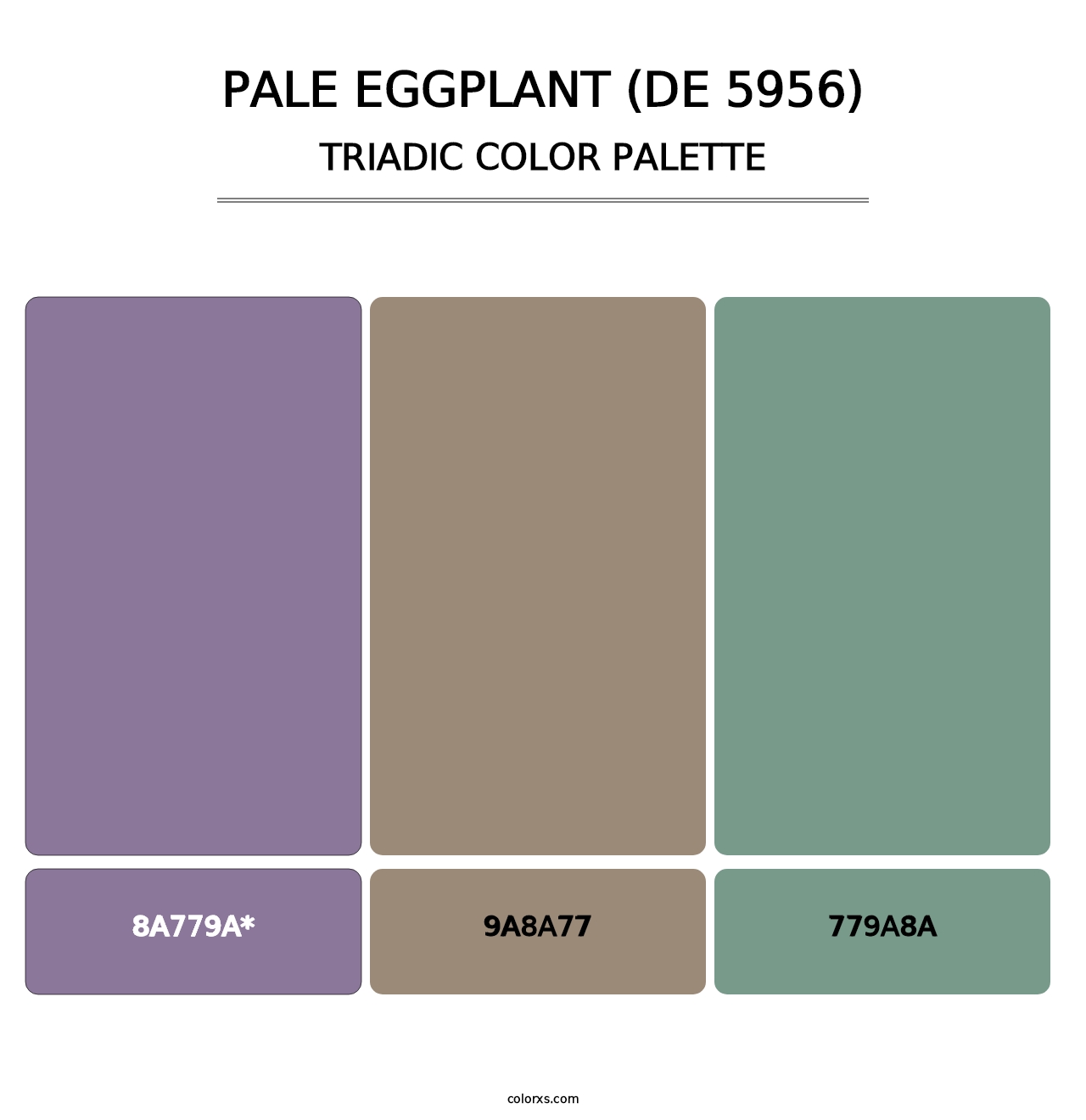 Pale Eggplant (DE 5956) - Triadic Color Palette