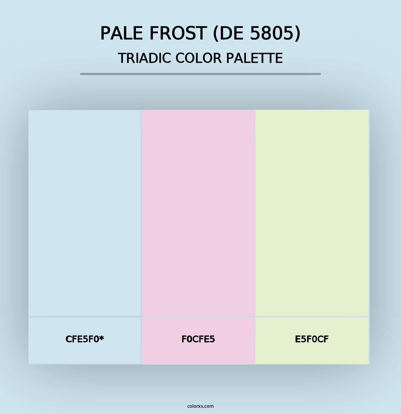 Pale Frost (DE 5805) - Triadic Color Palette