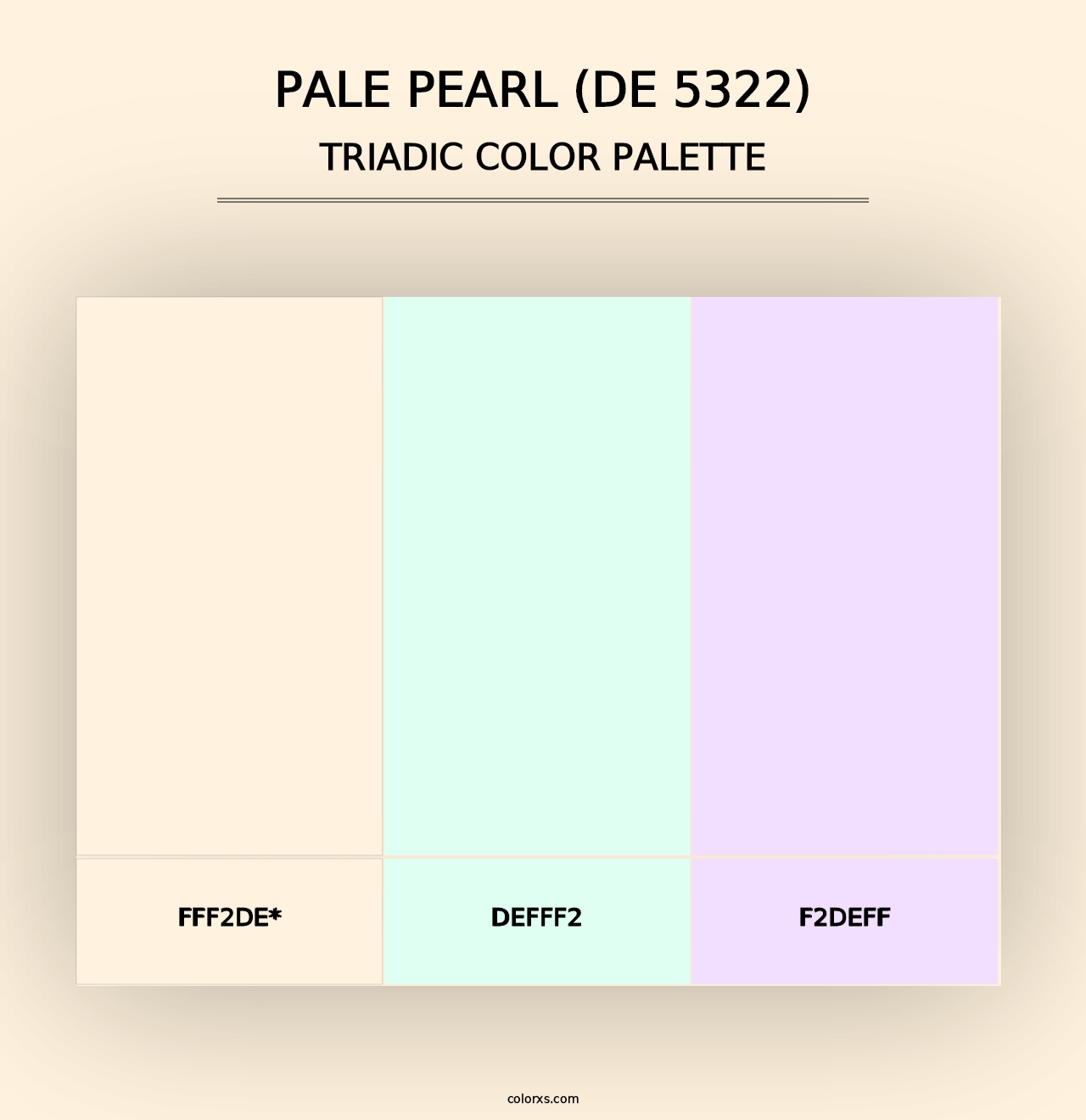 Pale Pearl (DE 5322) - Triadic Color Palette