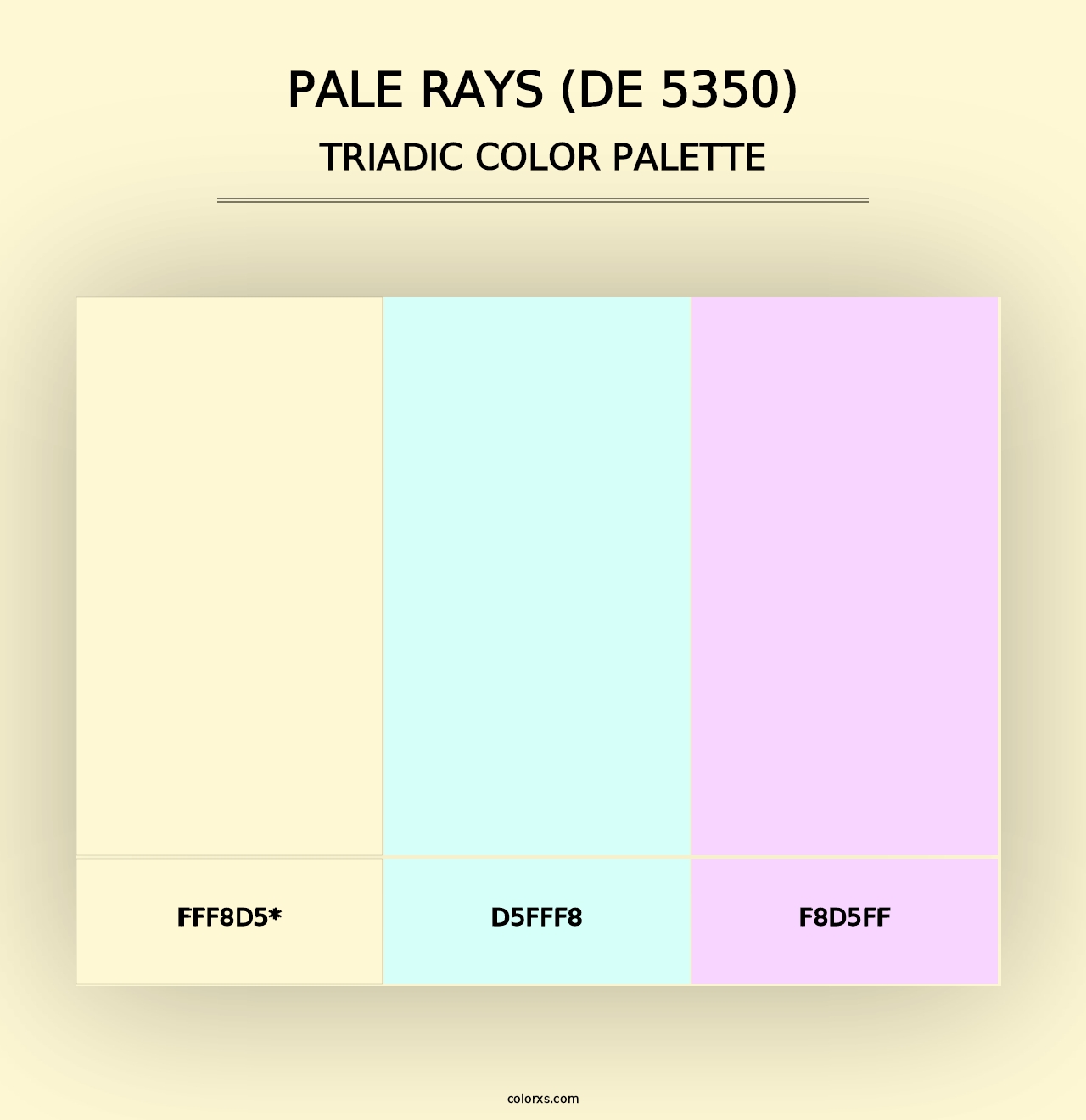 Pale Rays (DE 5350) - Triadic Color Palette