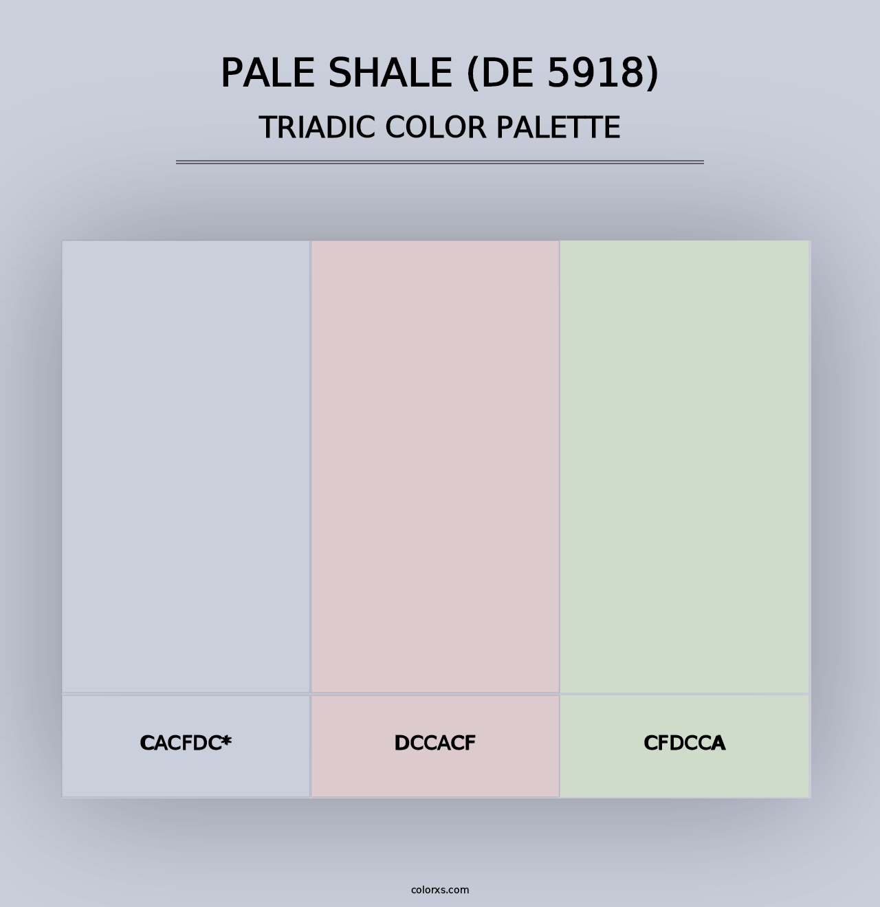 Pale Shale (DE 5918) - Triadic Color Palette