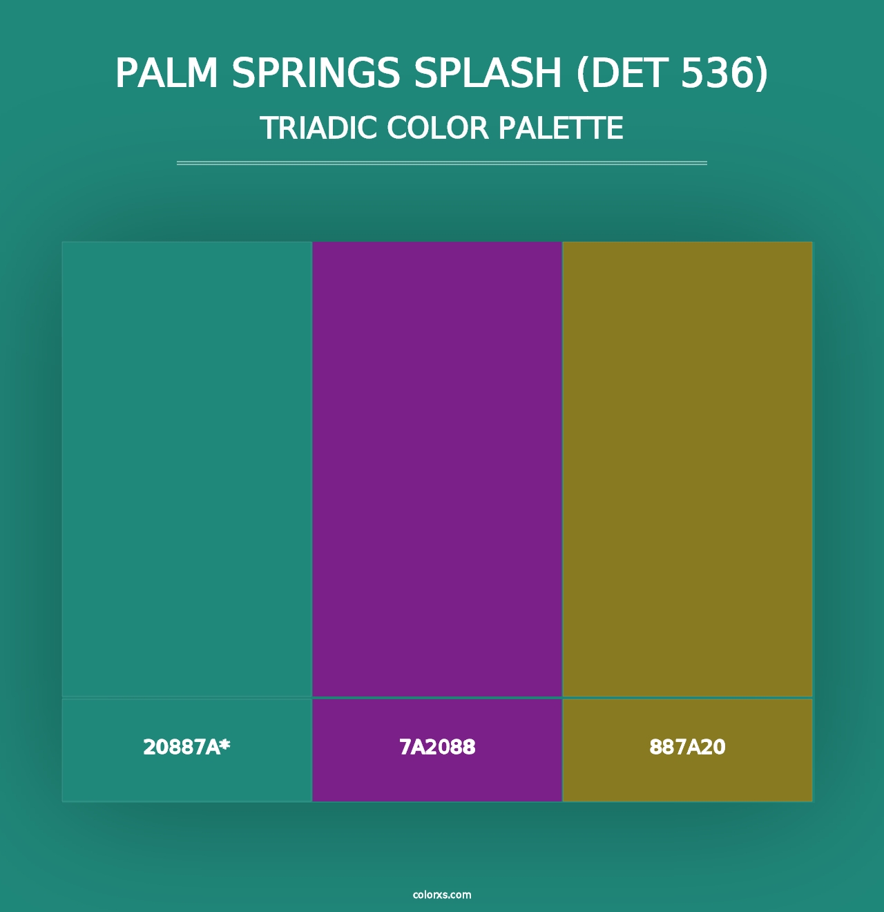 Palm Springs Splash (DET 536) - Triadic Color Palette