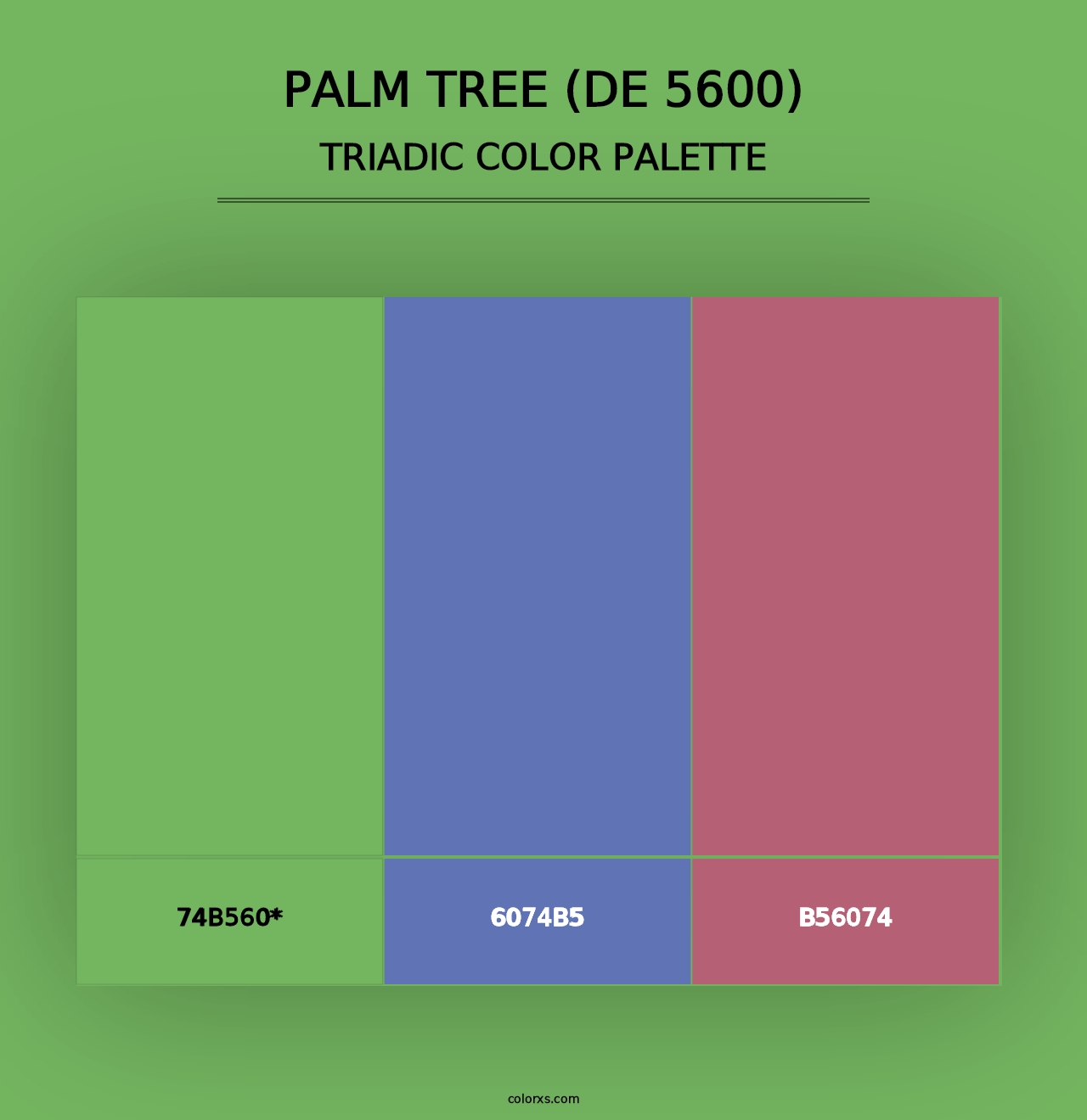 Palm Tree (DE 5600) - Triadic Color Palette