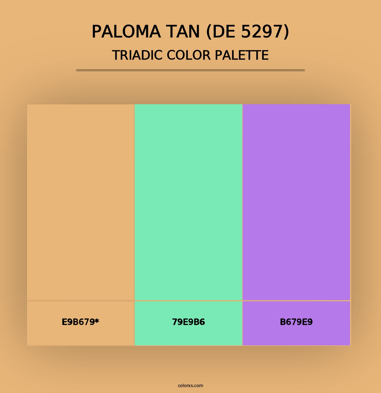 Paloma Tan (DE 5297) - Triadic Color Palette