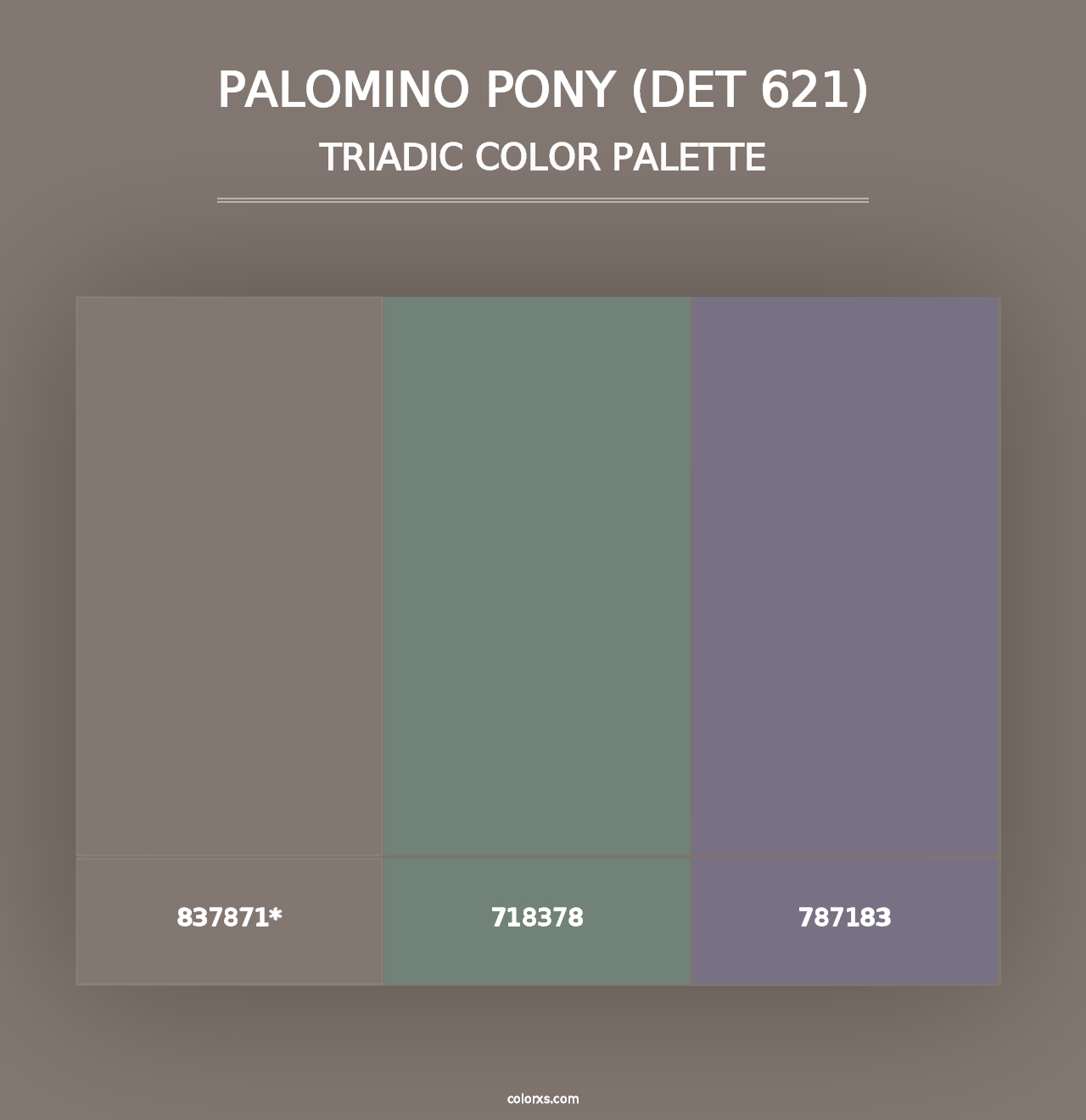 Palomino Pony (DET 621) - Triadic Color Palette