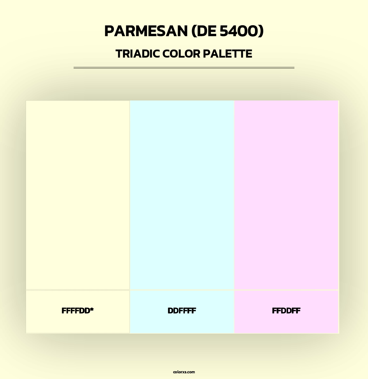 Parmesan (DE 5400) - Triadic Color Palette