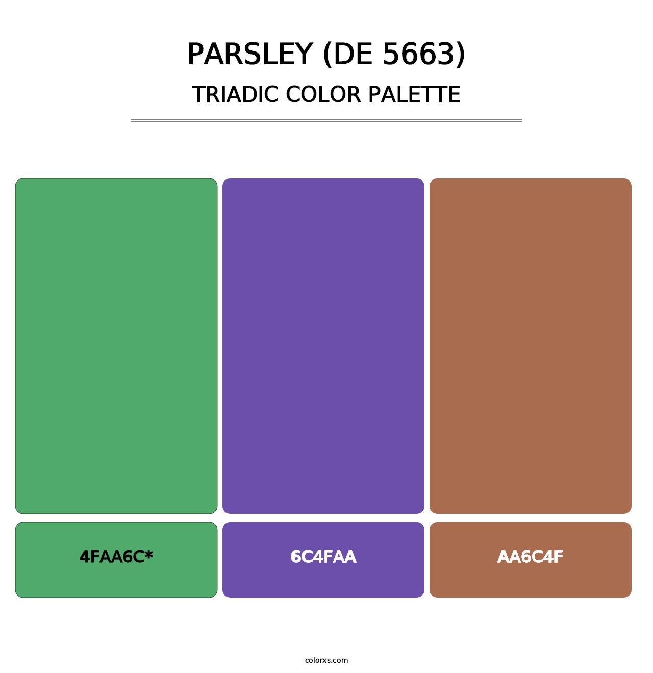 Parsley (DE 5663) - Triadic Color Palette