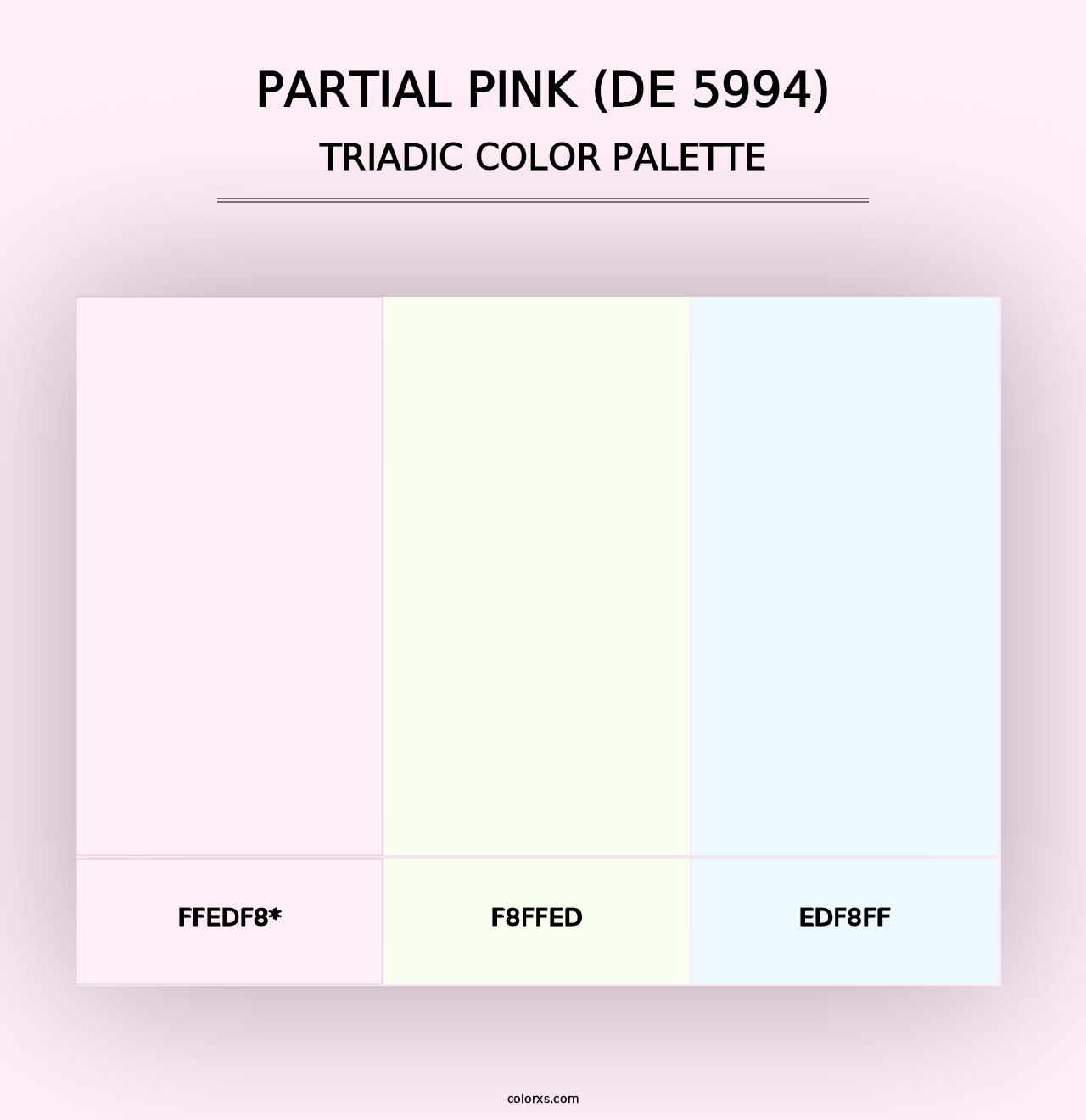 Partial Pink (DE 5994) - Triadic Color Palette