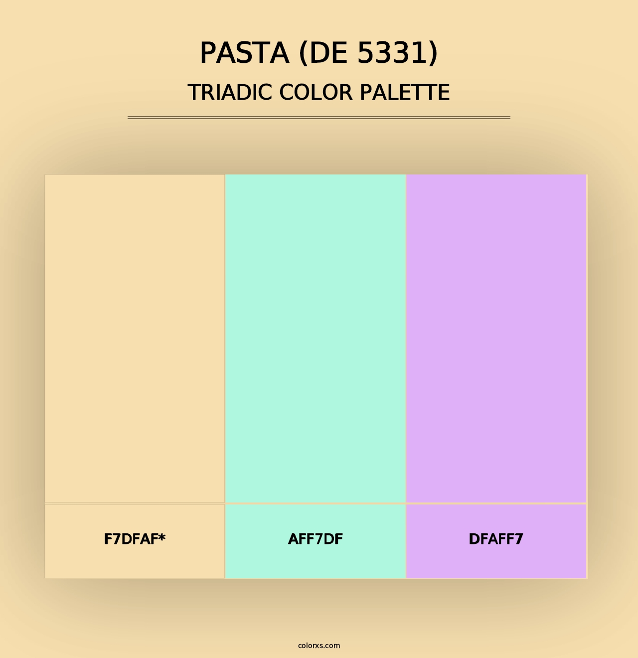 Pasta (DE 5331) - Triadic Color Palette