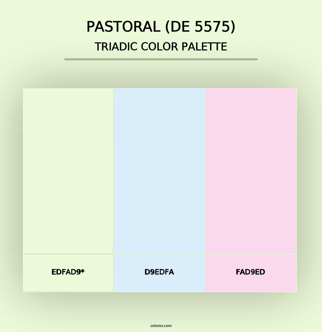 Pastoral (DE 5575) - Triadic Color Palette