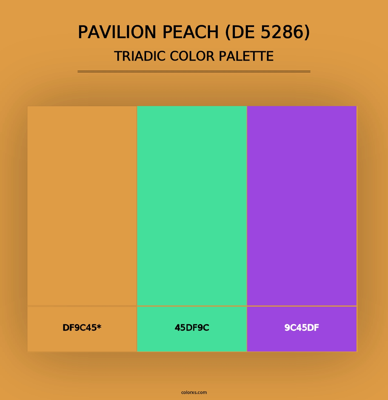 Pavilion Peach (DE 5286) - Triadic Color Palette