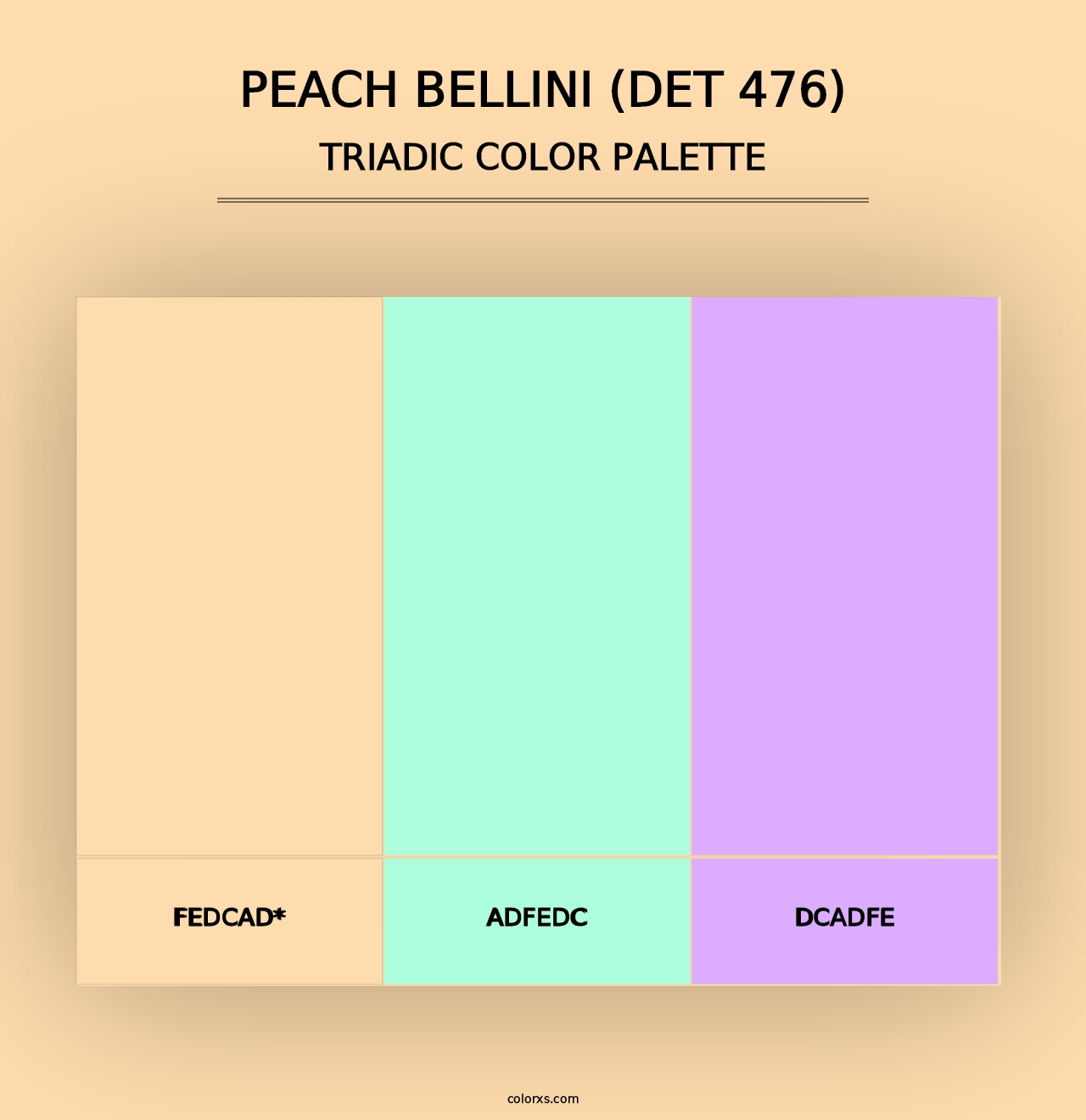 Peach Bellini (DET 476) - Triadic Color Palette