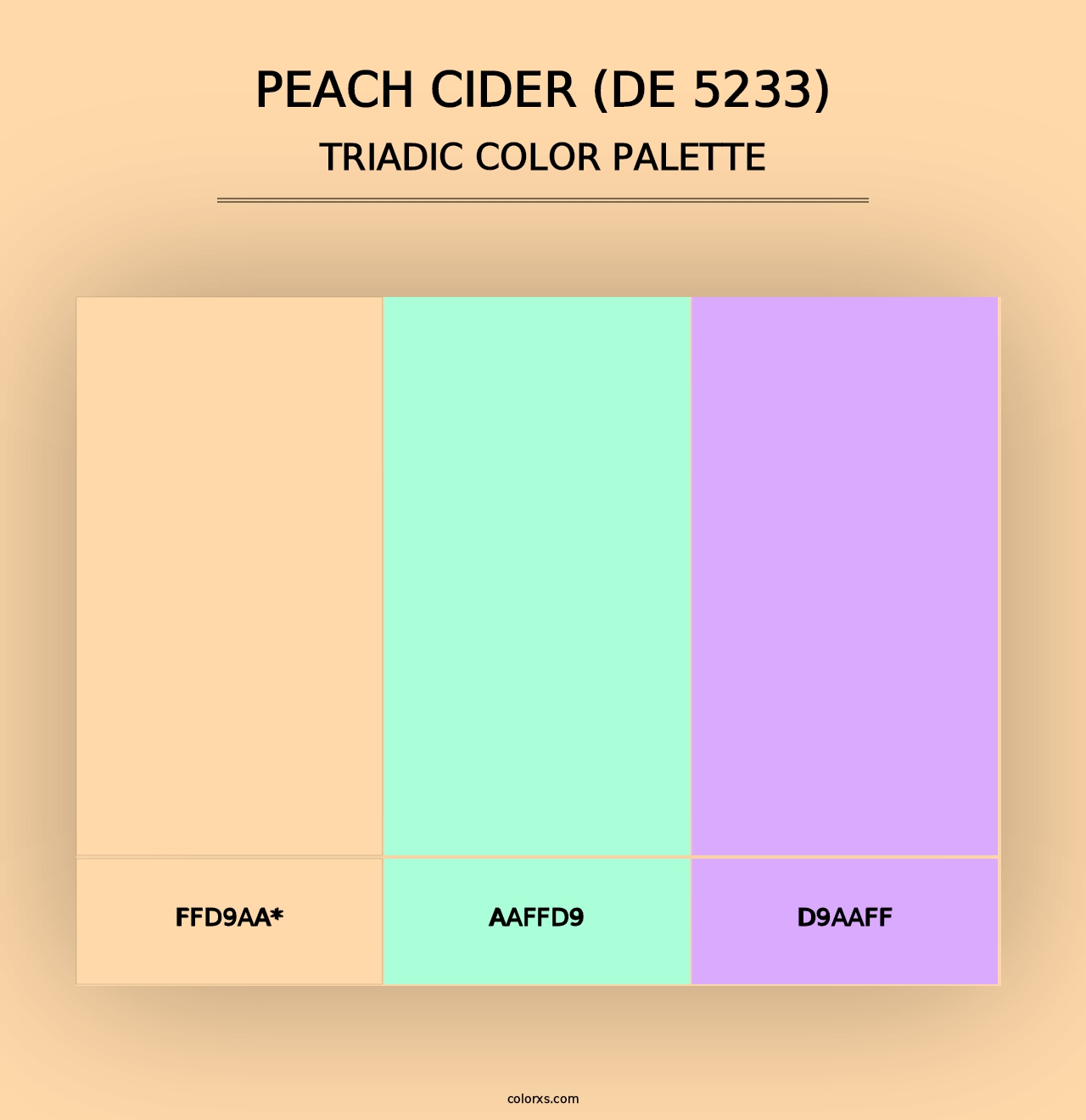 Peach Cider (DE 5233) - Triadic Color Palette