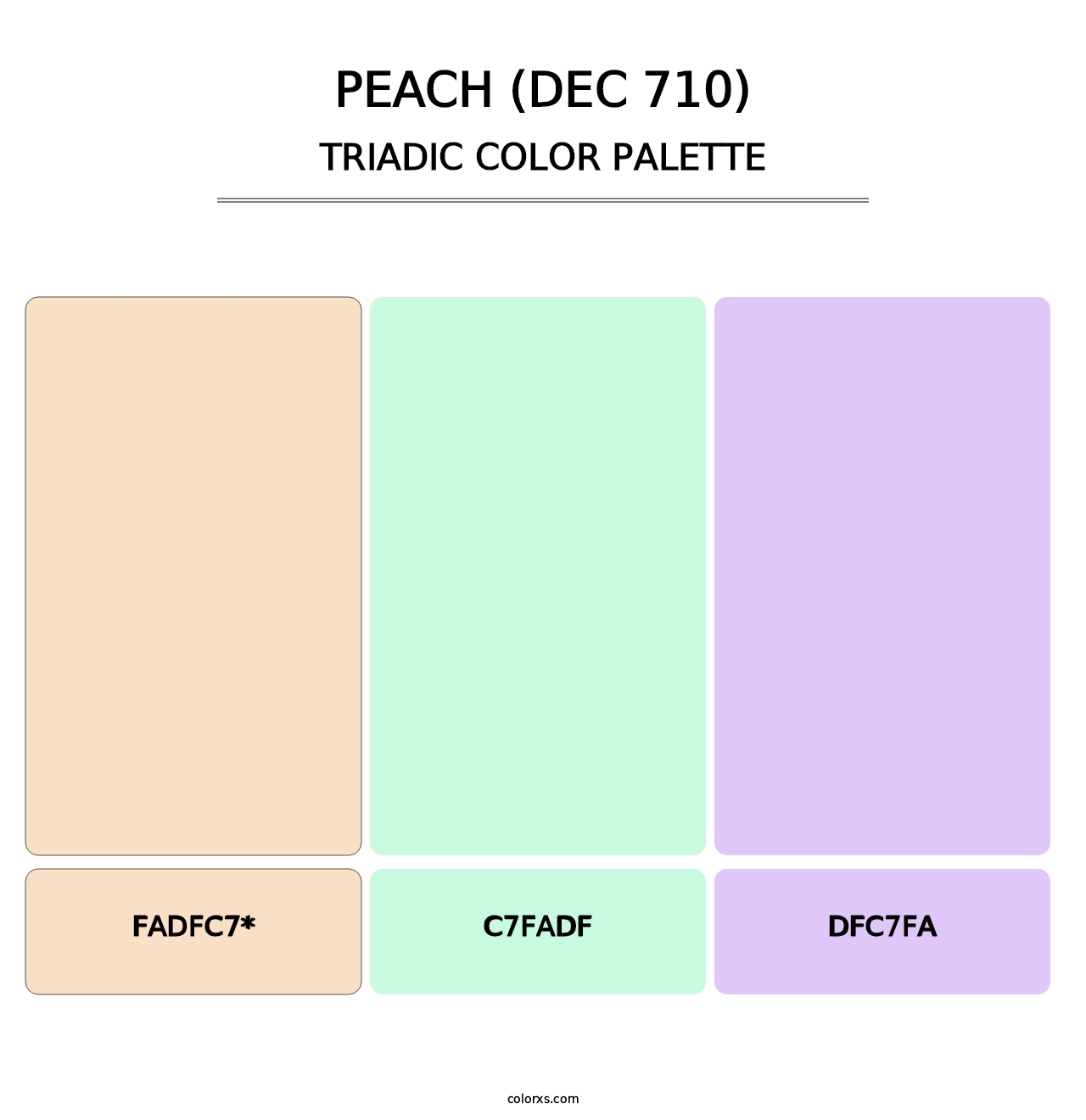 Peach (DEC 710) - Triadic Color Palette