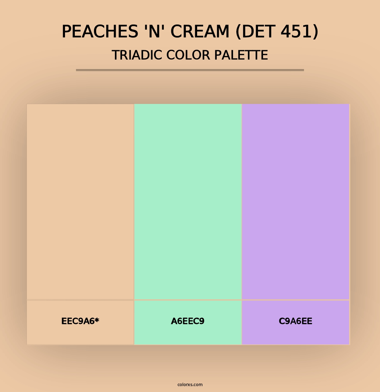 Peaches 'n' Cream (DET 451) - Triadic Color Palette