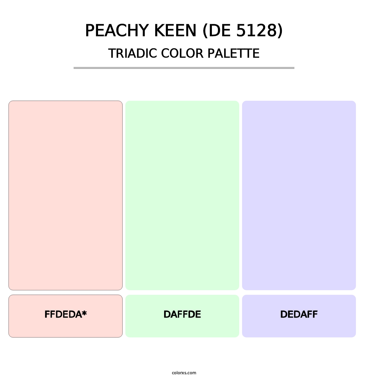 Peachy Keen (DE 5128) - Triadic Color Palette