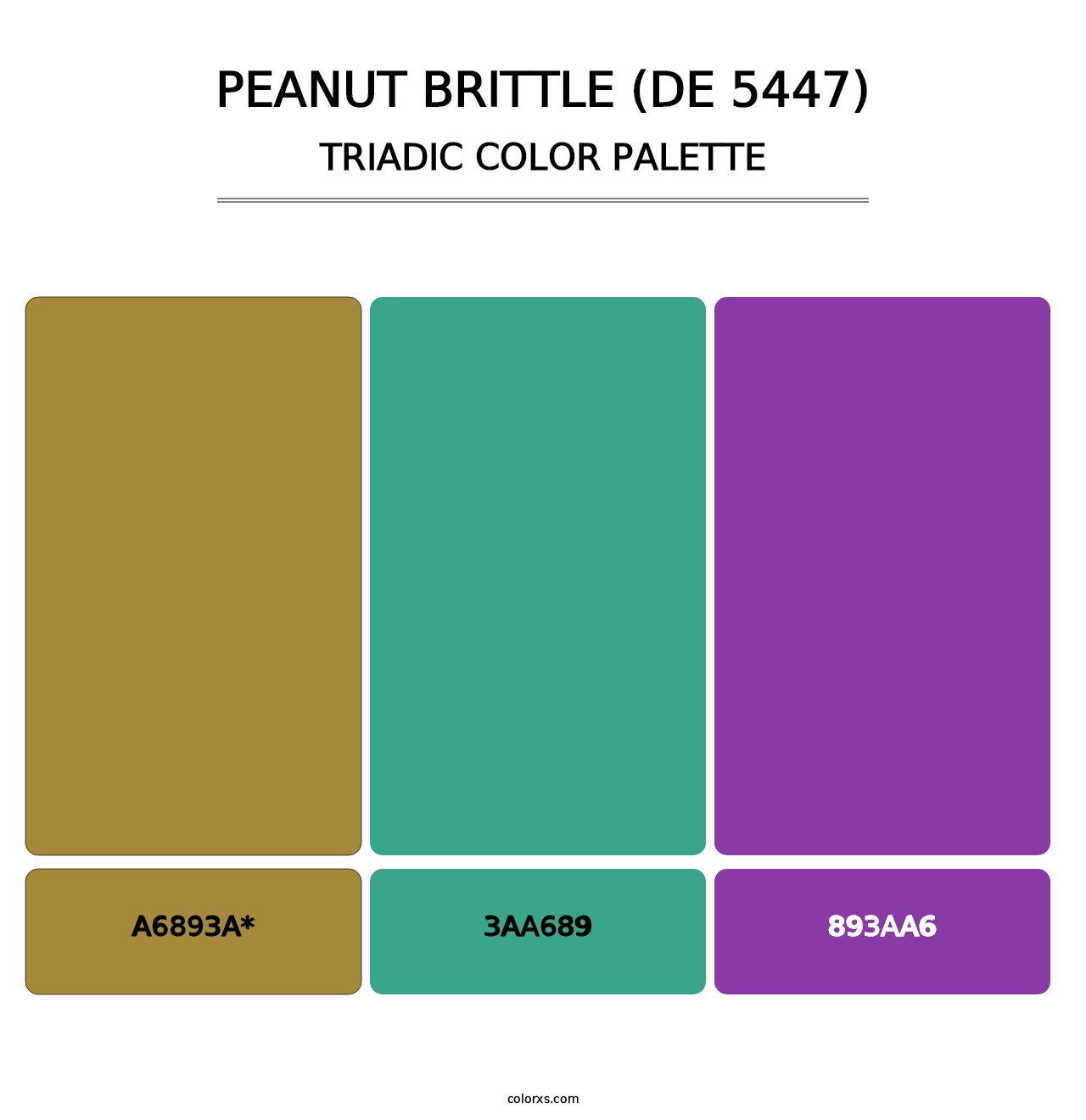 Peanut Brittle (DE 5447) - Triadic Color Palette