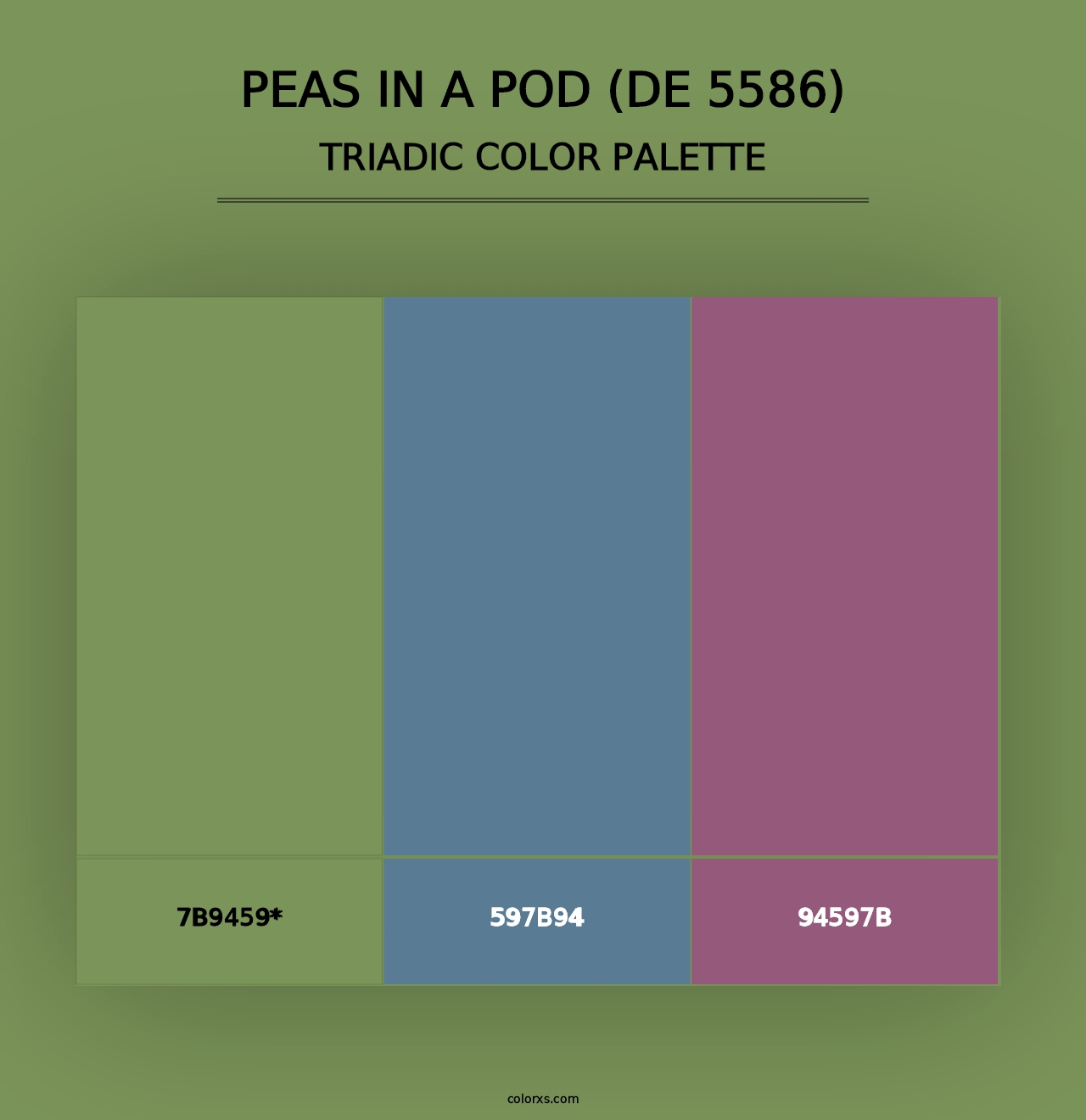 Peas in a Pod (DE 5586) - Triadic Color Palette