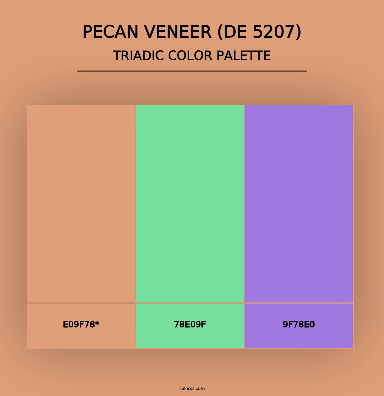 Pecan Veneer (DE 5207) - Triadic Color Palette