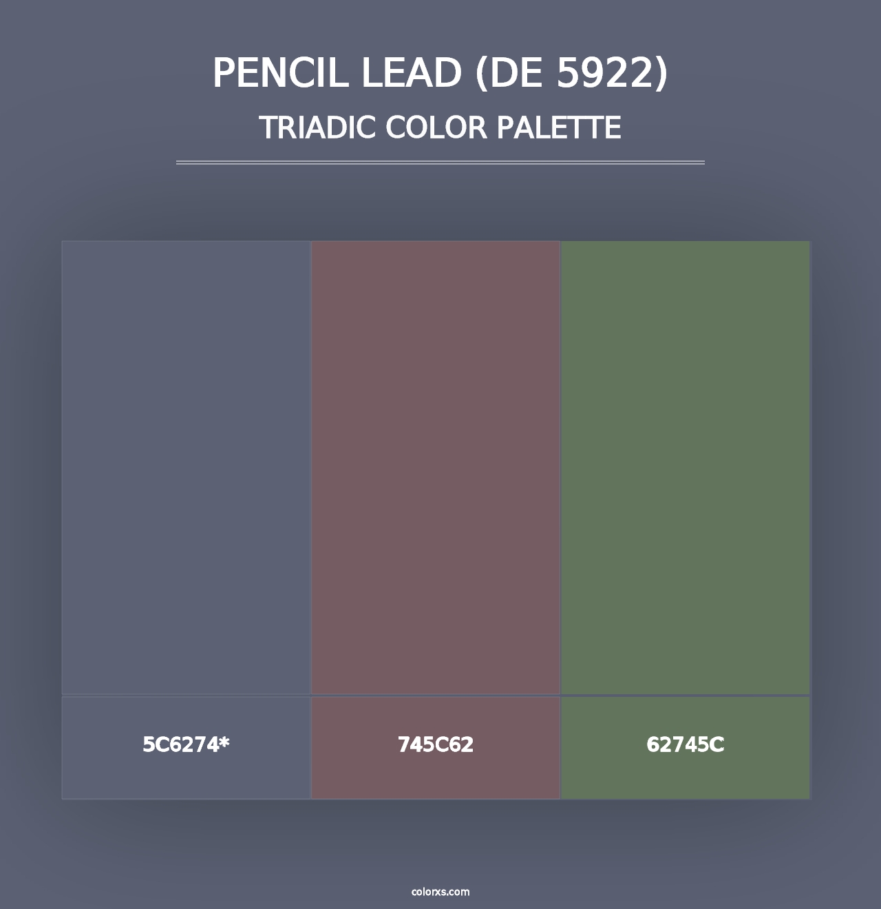 Pencil Lead (DE 5922) - Triadic Color Palette