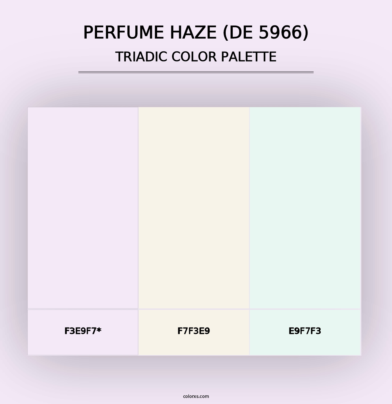 Perfume Haze (DE 5966) - Triadic Color Palette