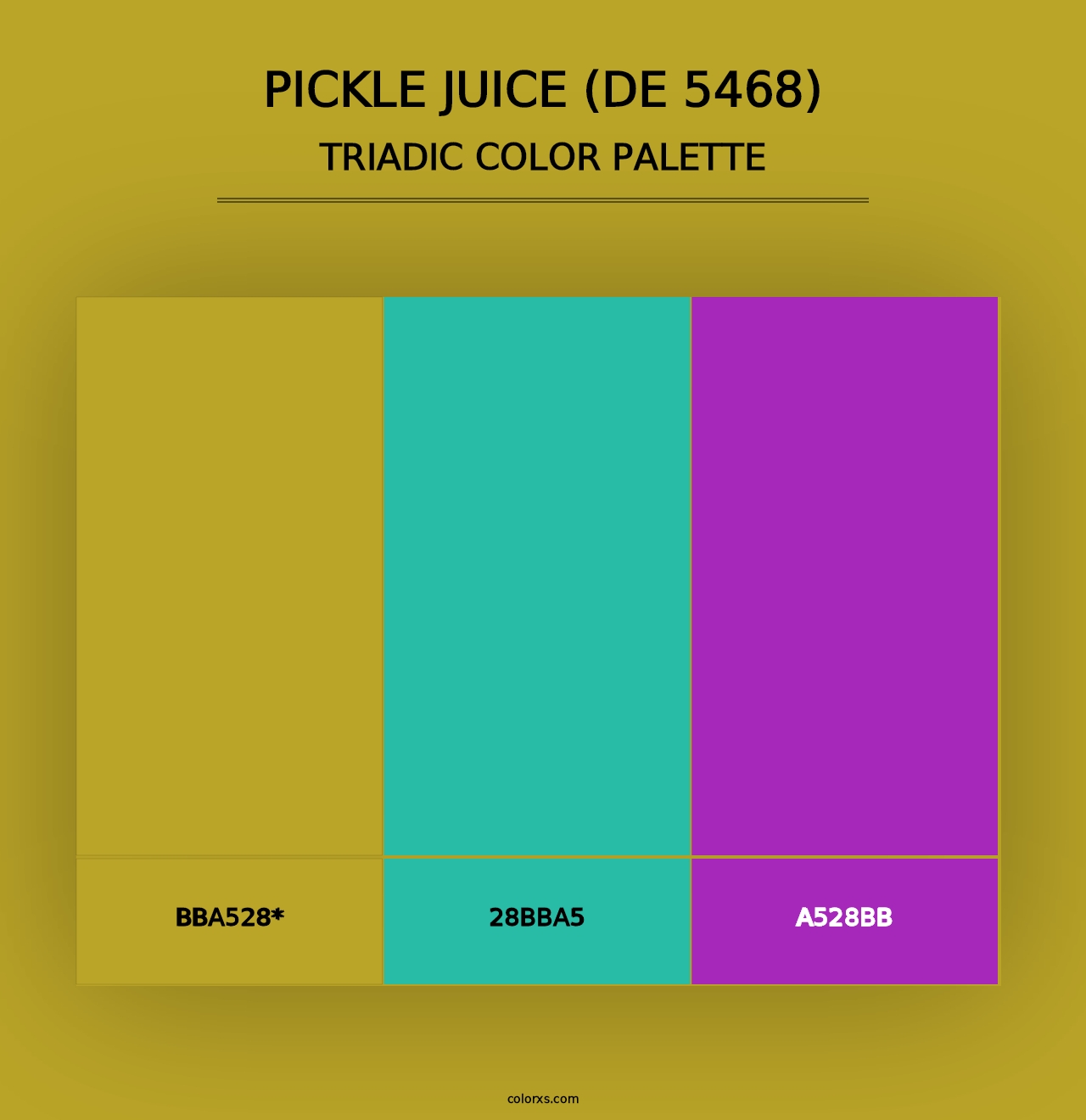 Pickle Juice (DE 5468) - Triadic Color Palette