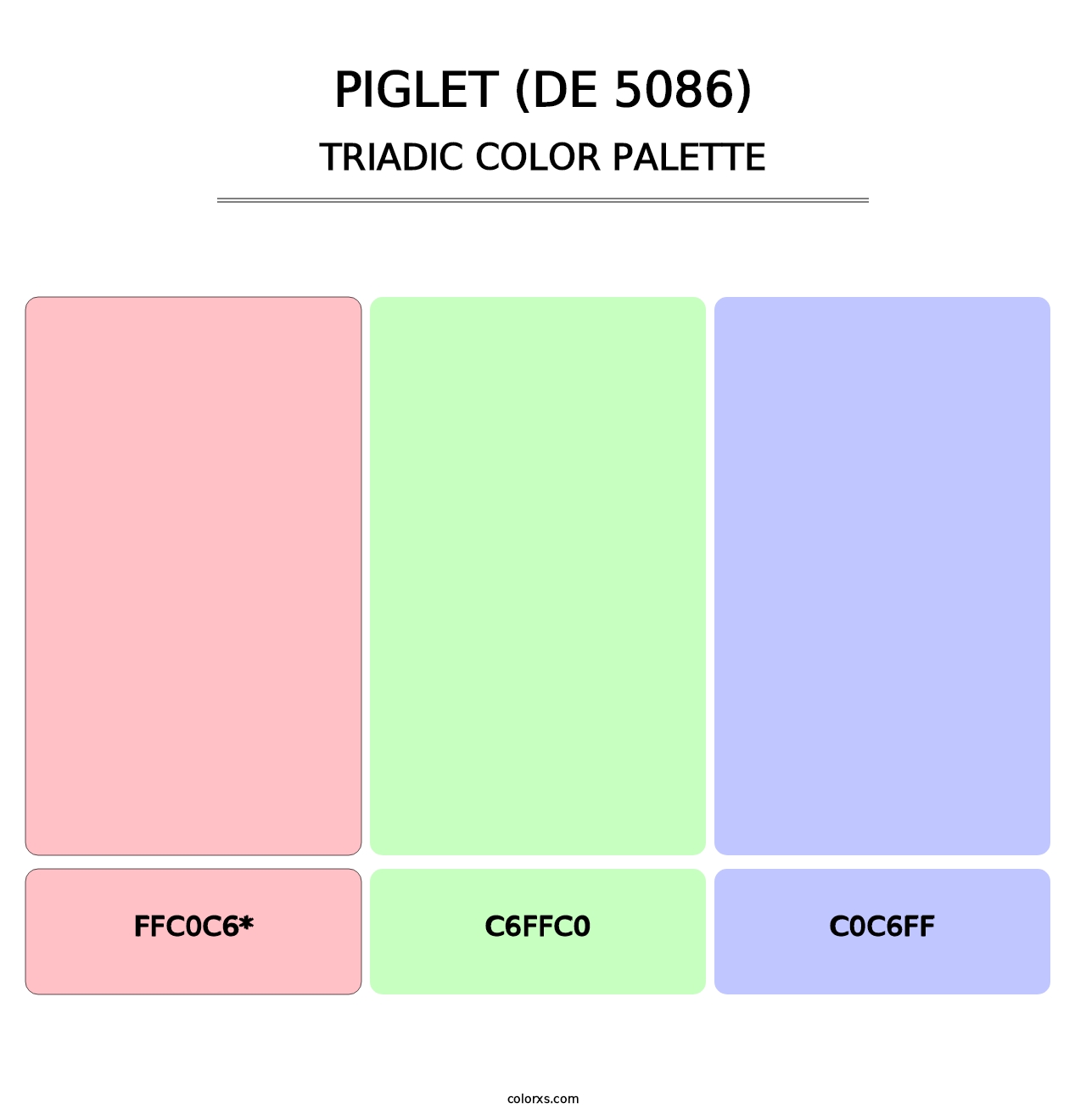 Piglet (DE 5086) - Triadic Color Palette