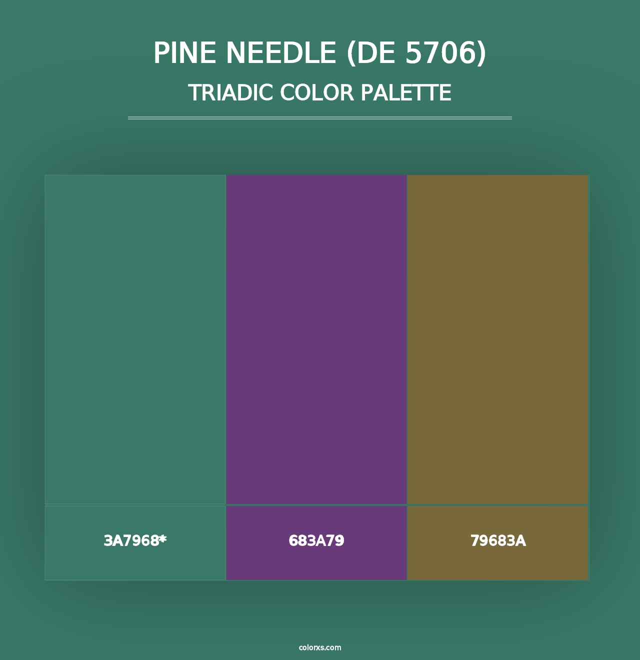 Pine Needle (DE 5706) - Triadic Color Palette