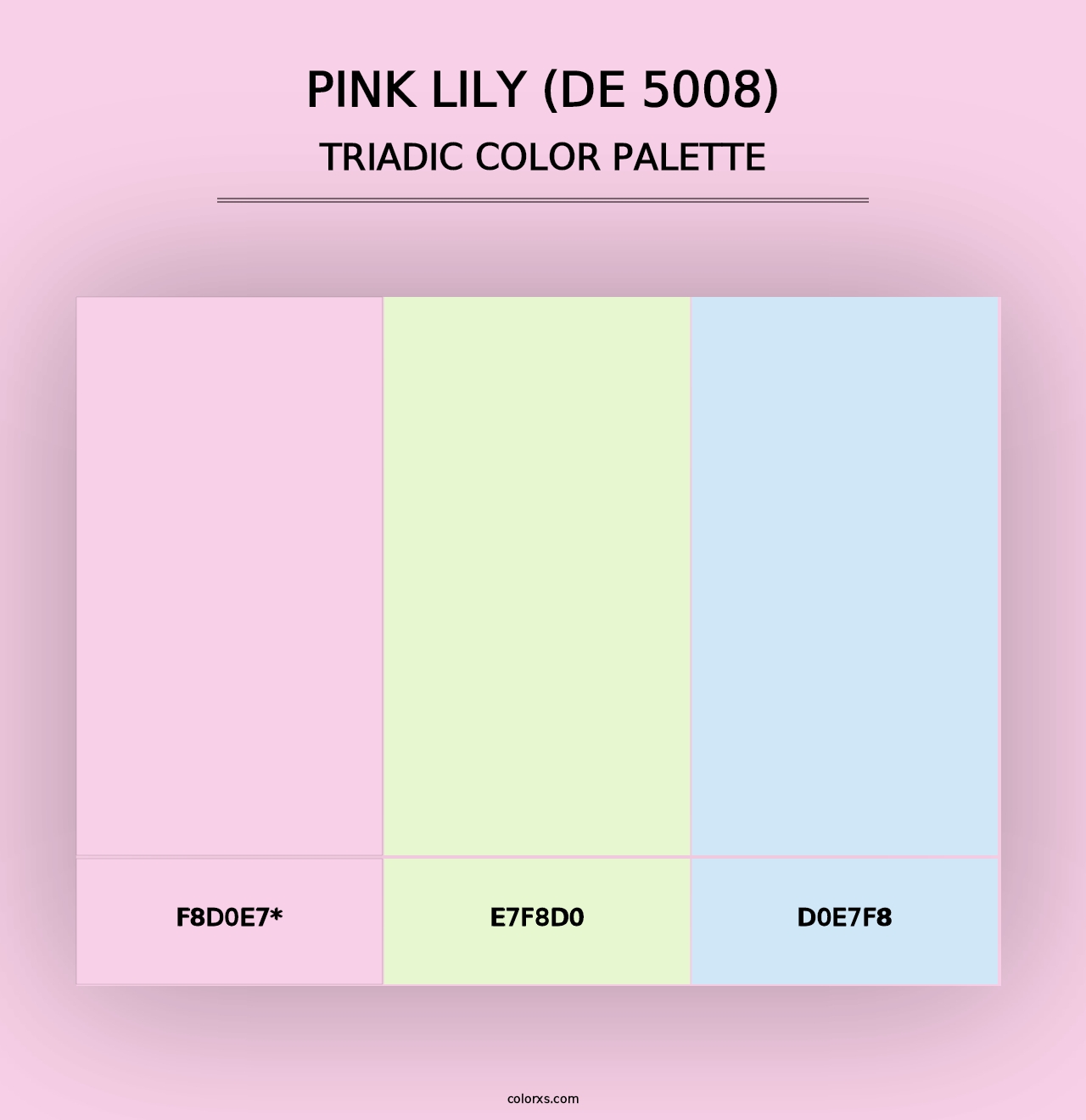 Pink Lily (DE 5008) - Triadic Color Palette