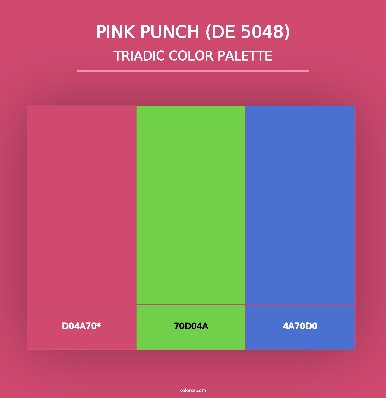 Pink Punch (DE 5048) - Triadic Color Palette