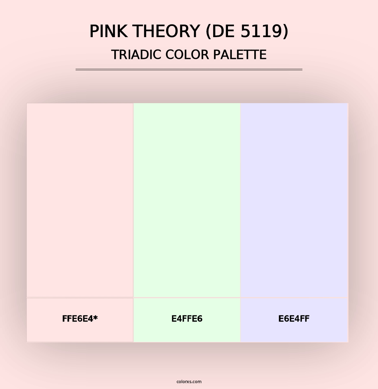 Pink Theory (DE 5119) - Triadic Color Palette