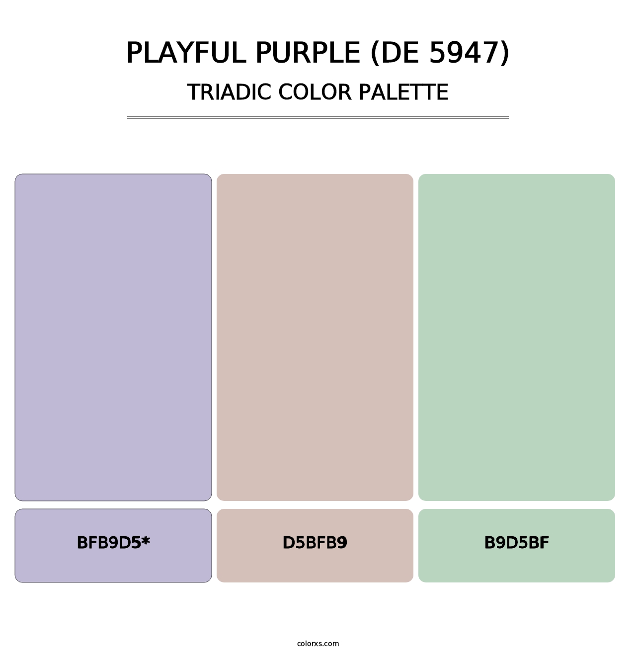 Playful Purple (DE 5947) - Triadic Color Palette