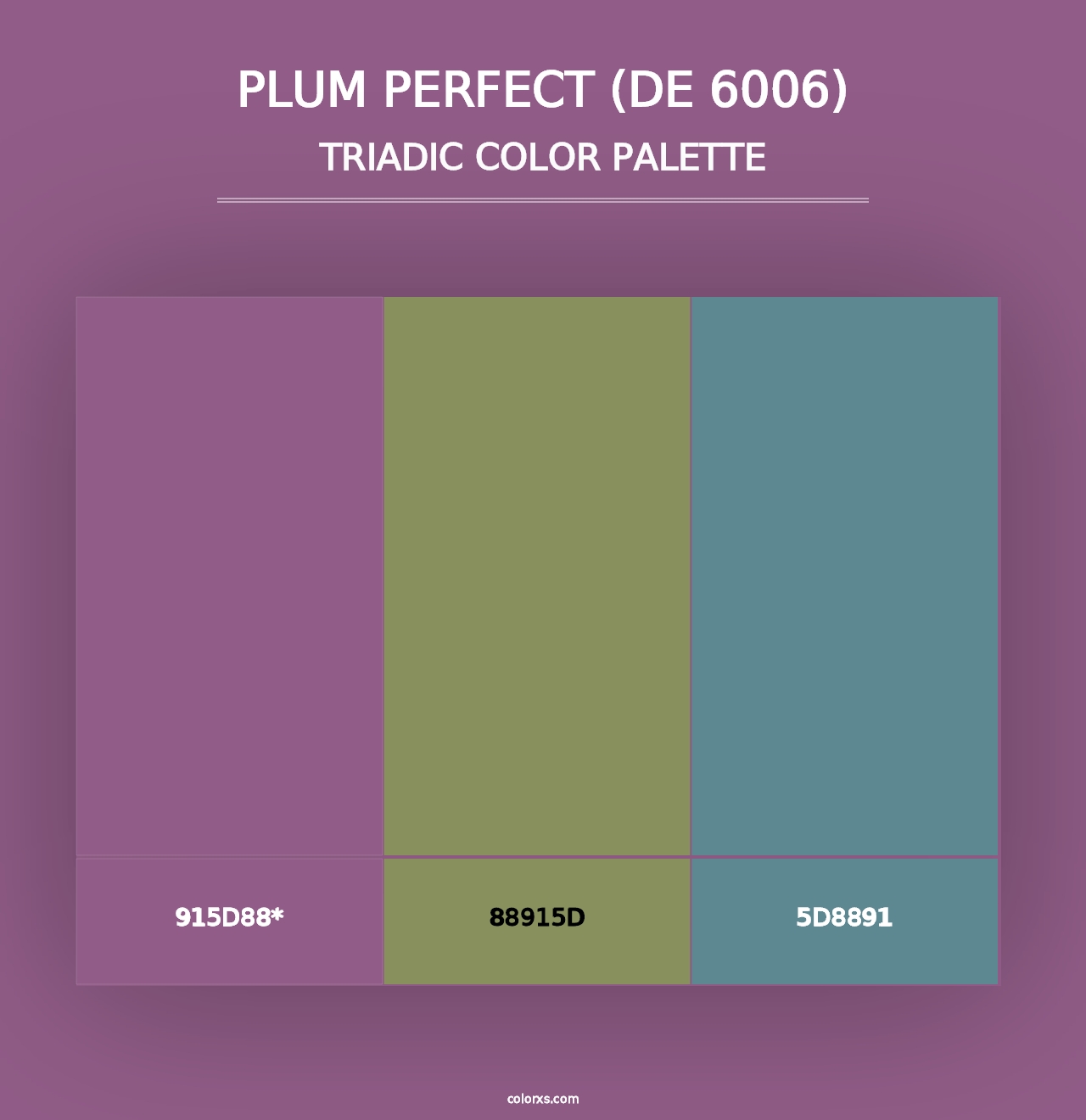 Plum Perfect (DE 6006) - Triadic Color Palette