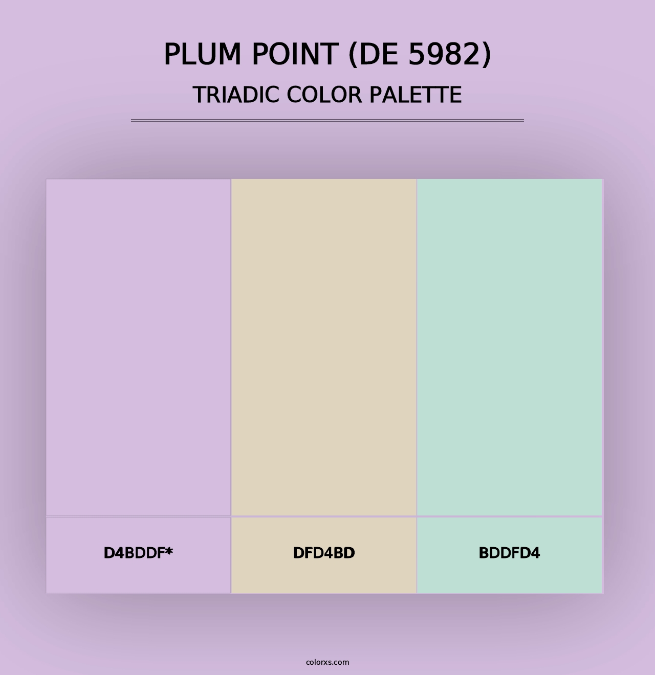 Plum Point (DE 5982) - Triadic Color Palette