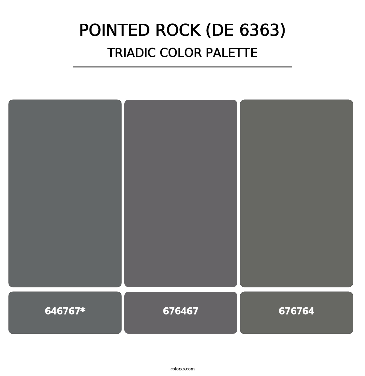 Pointed Rock (DE 6363) - Triadic Color Palette