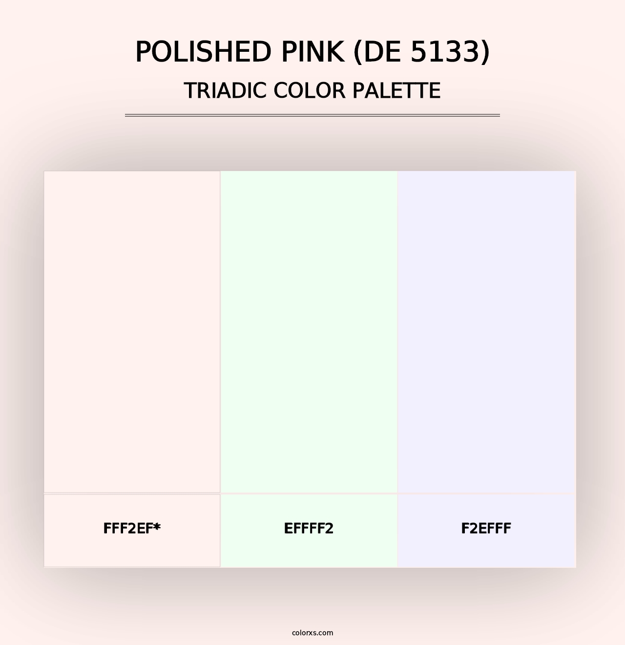 Polished Pink (DE 5133) - Triadic Color Palette