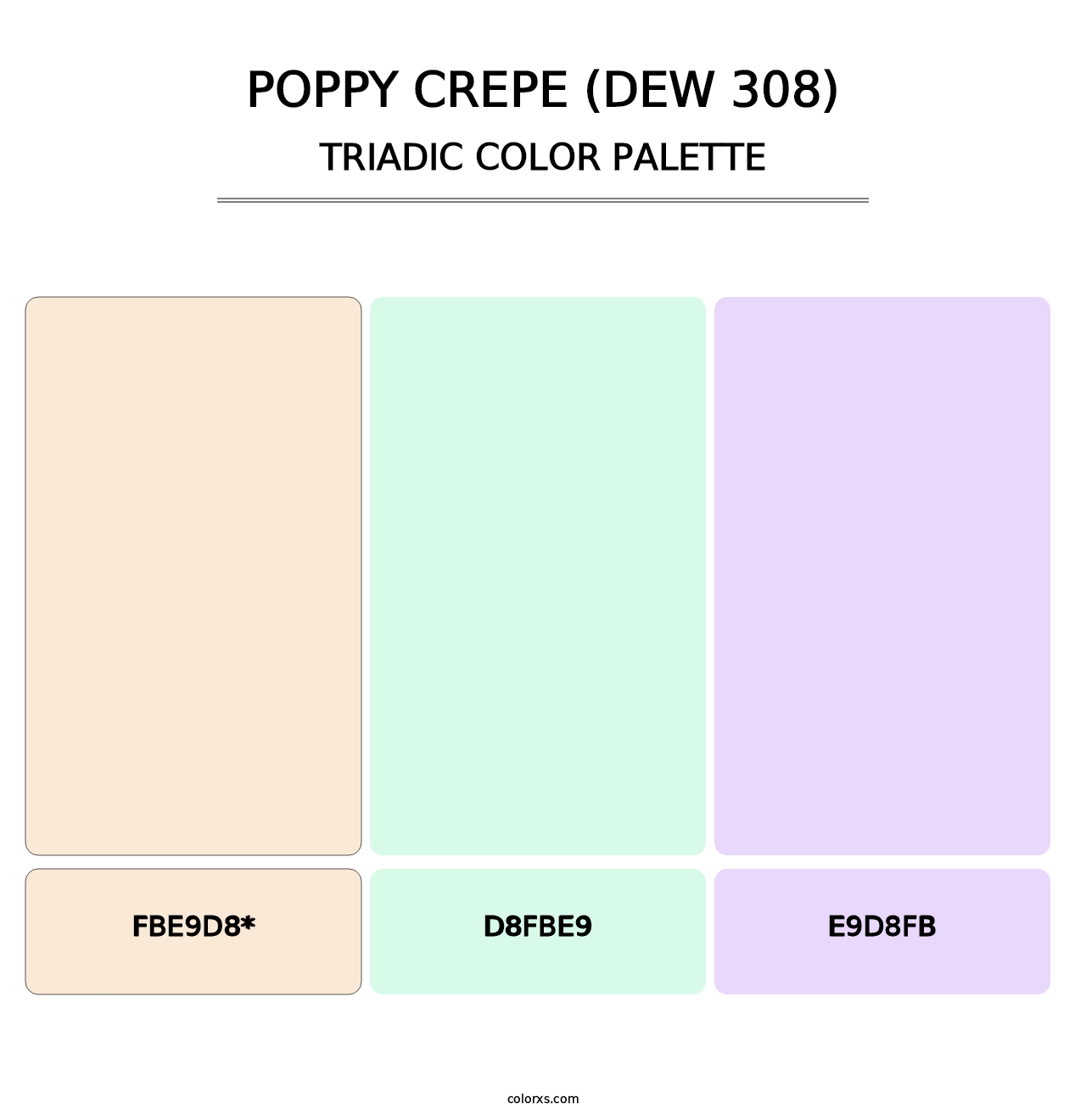 Poppy Crepe (DEW 308) - Triadic Color Palette