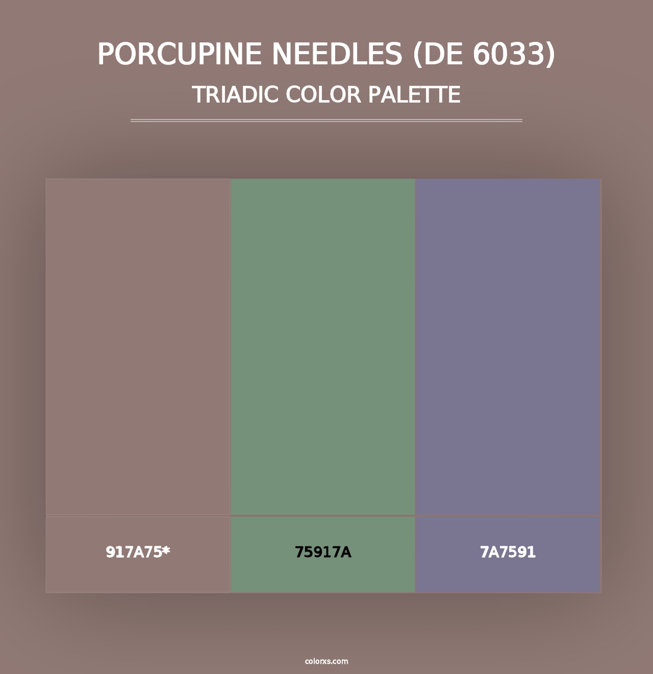 Porcupine Needles (DE 6033) - Triadic Color Palette